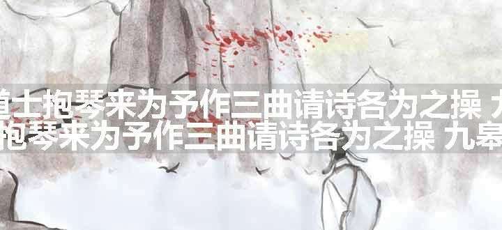 友山李道士抱琴来为予作三曲请诗各为之操 九皋