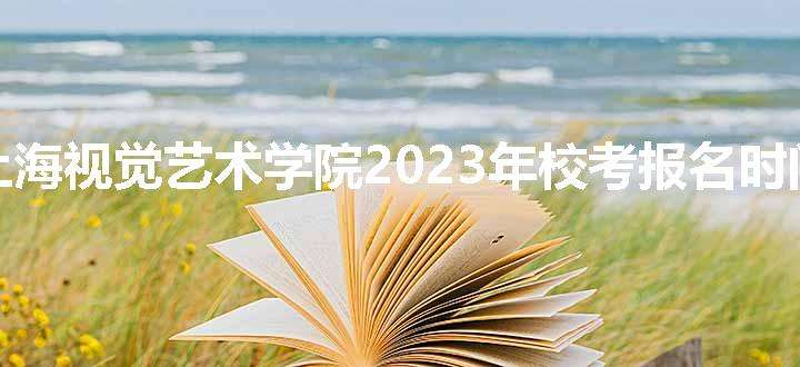 上海视觉艺术学院2023年校考报名时间