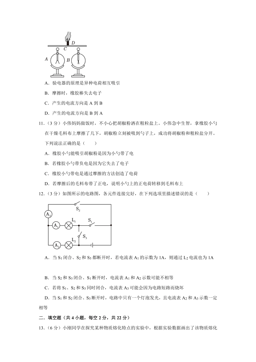 2023-2024学年黑龙江省大庆市庆新中学九年级（上）第一次月考物理试卷（含解析）