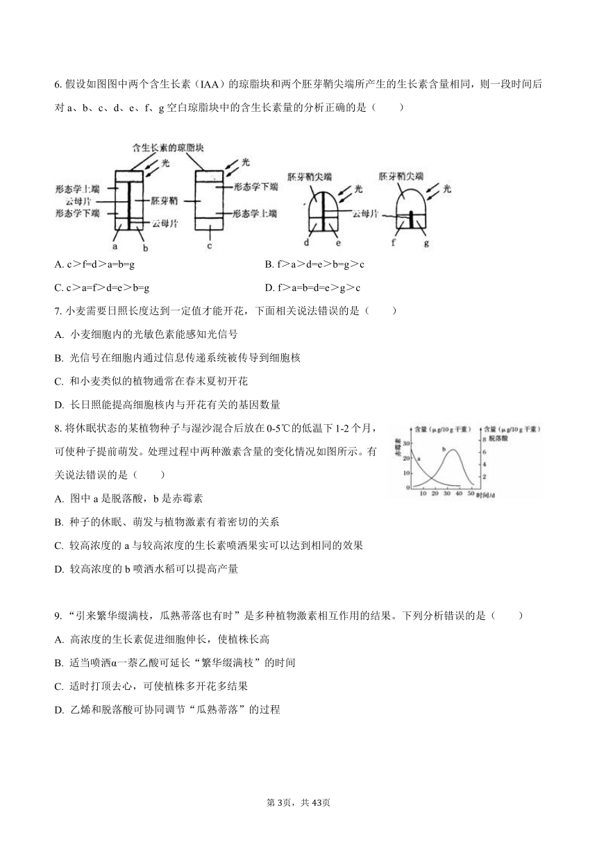 2022-2023学年河北省石家庄重点中学高二（上）期末生物试卷（含解析）