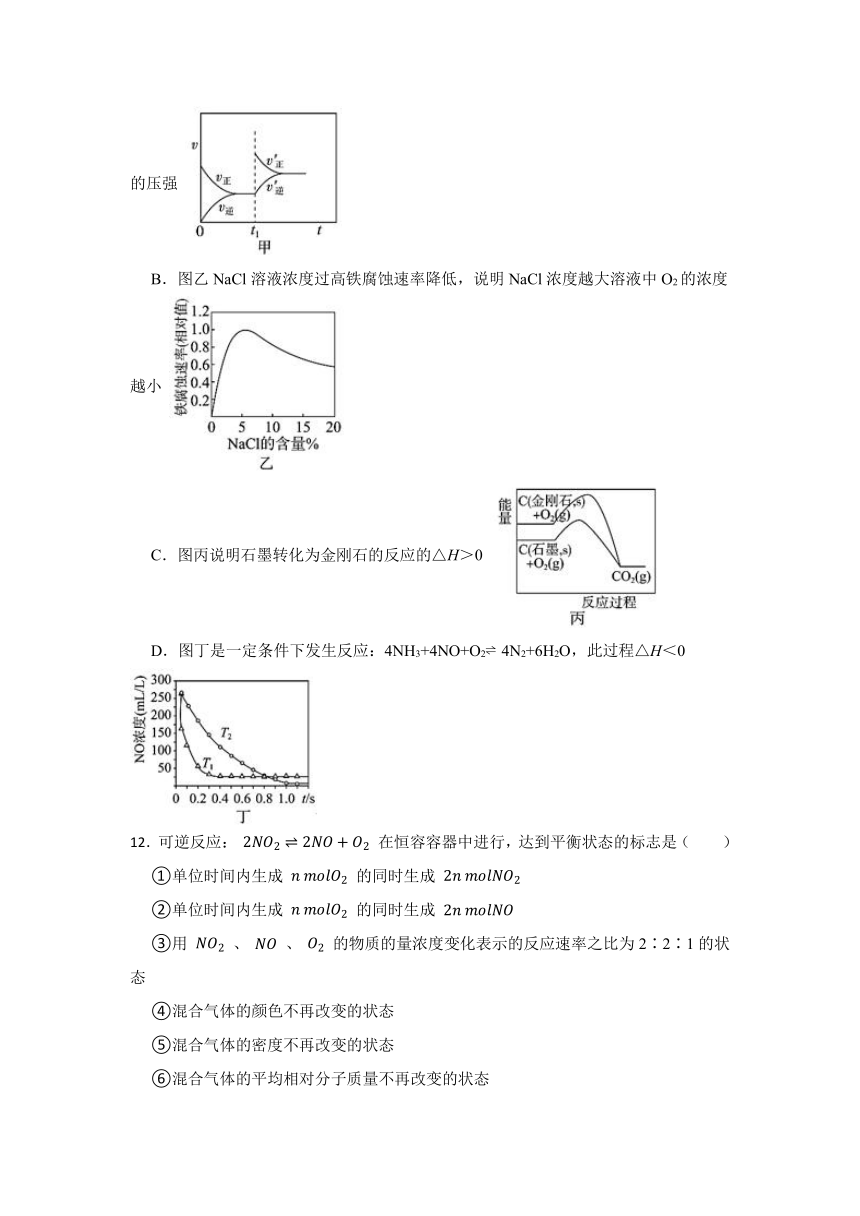 专题2 化学反应速率与化学平衡（含解析） 达标检测卷 2023-2024学年高二上学期化学苏教版（2019）选择性必修1