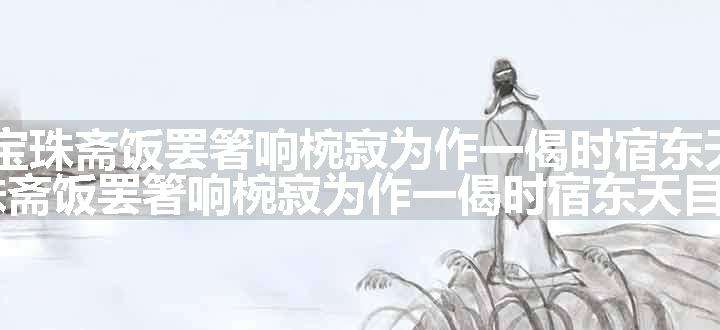 如梦令 宝珠斋饭罢箸响椀寂为作一偈时宿东天目原文、翻译和赏析