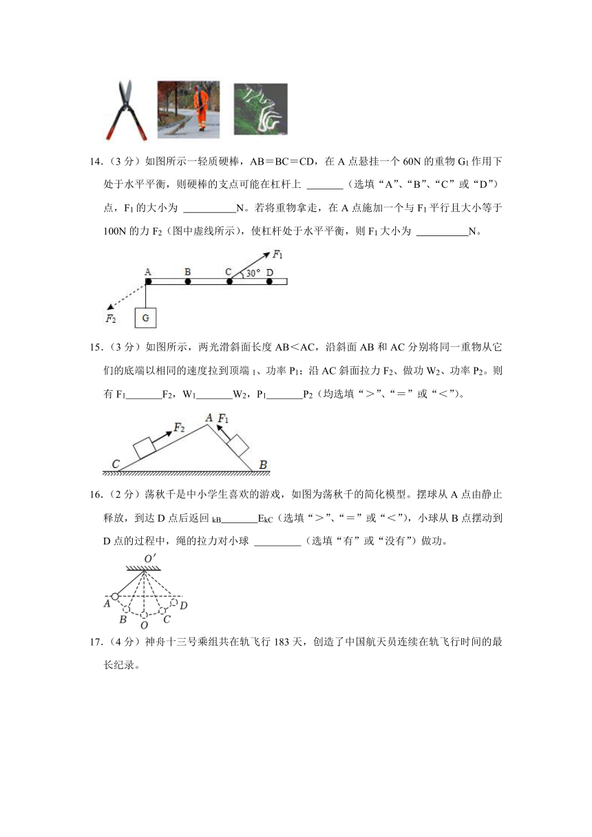 2023-2024学年江苏省苏州市新区实验中学九年级（上）月考物理试卷（10月份）（含解析）