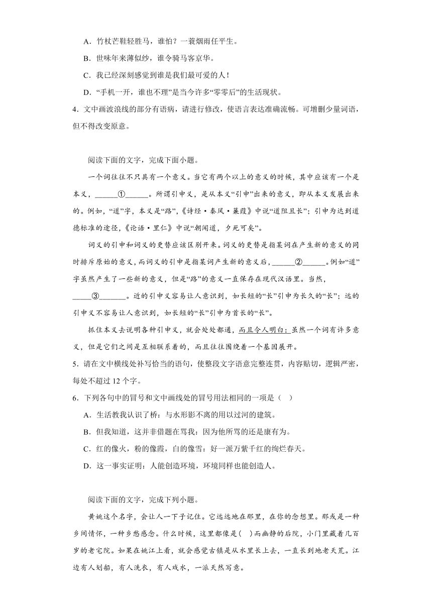 2024高考复习 高中语文 语言文字运用类试题（选择 简答+简答题组两种题型综合练习） 专题练习 （含解析）