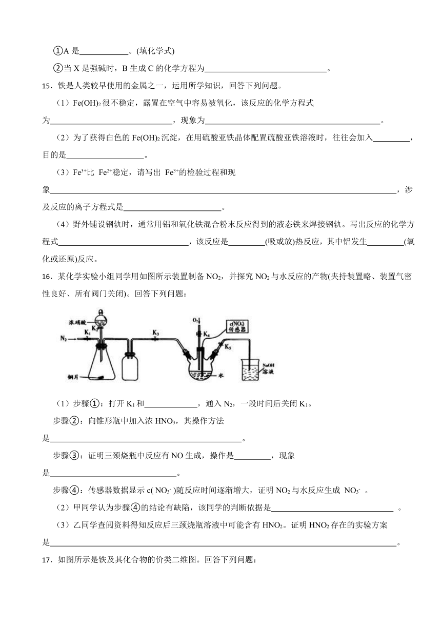 第3章 物质的性质与转化 过关检测卷（含解析）2023-2024学年高一上学期化学鲁科版（2019）必修第一册