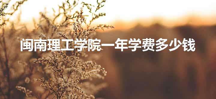 闽南理工学院一年学费多少钱