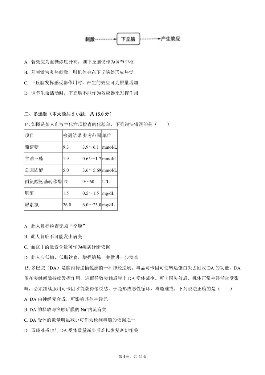 2023-2024学年河南省郑州市多地区高二（上）月考生物试卷（10月份）（含解析）