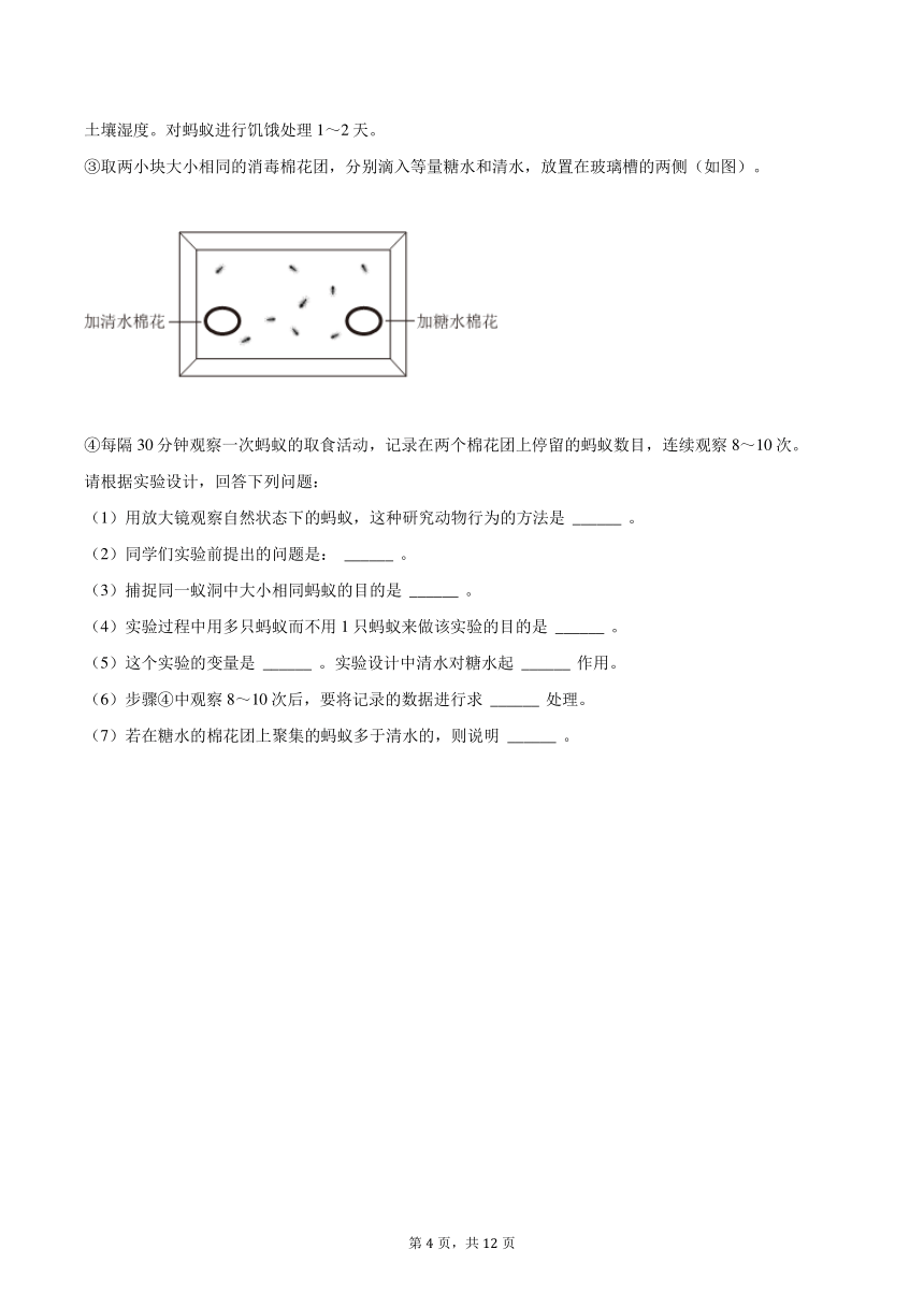 2023-2024学年辽宁省抚顺实验中学八年级（上）月考生物试卷（10月份）(含解析）