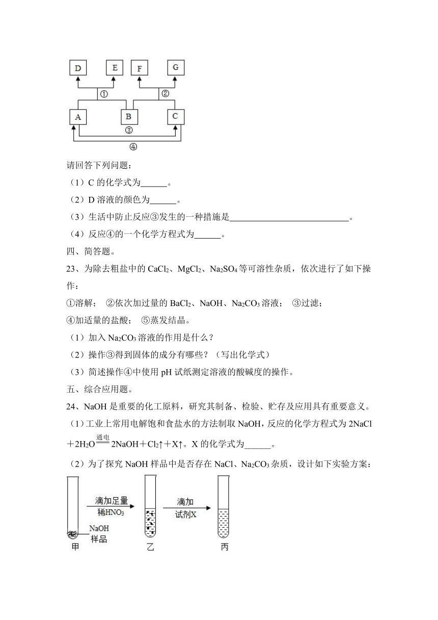 2023—2024学年人教版（五四学制）化学九年级全一册第三单元 酸和碱 分层选题（含答案）