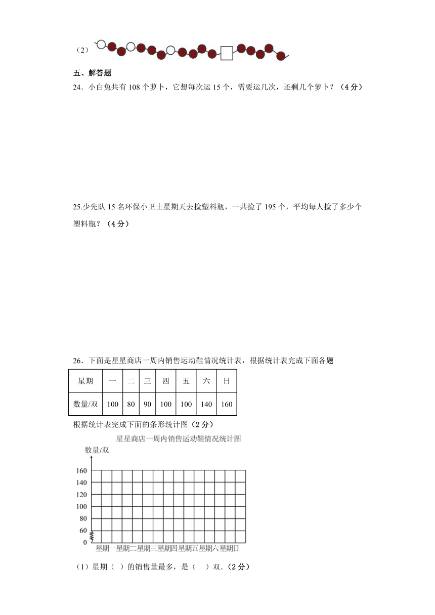 江苏省淮安市淮阴区五校联考2023-2024学年四年级上学期数学期中检测卷（含解析）