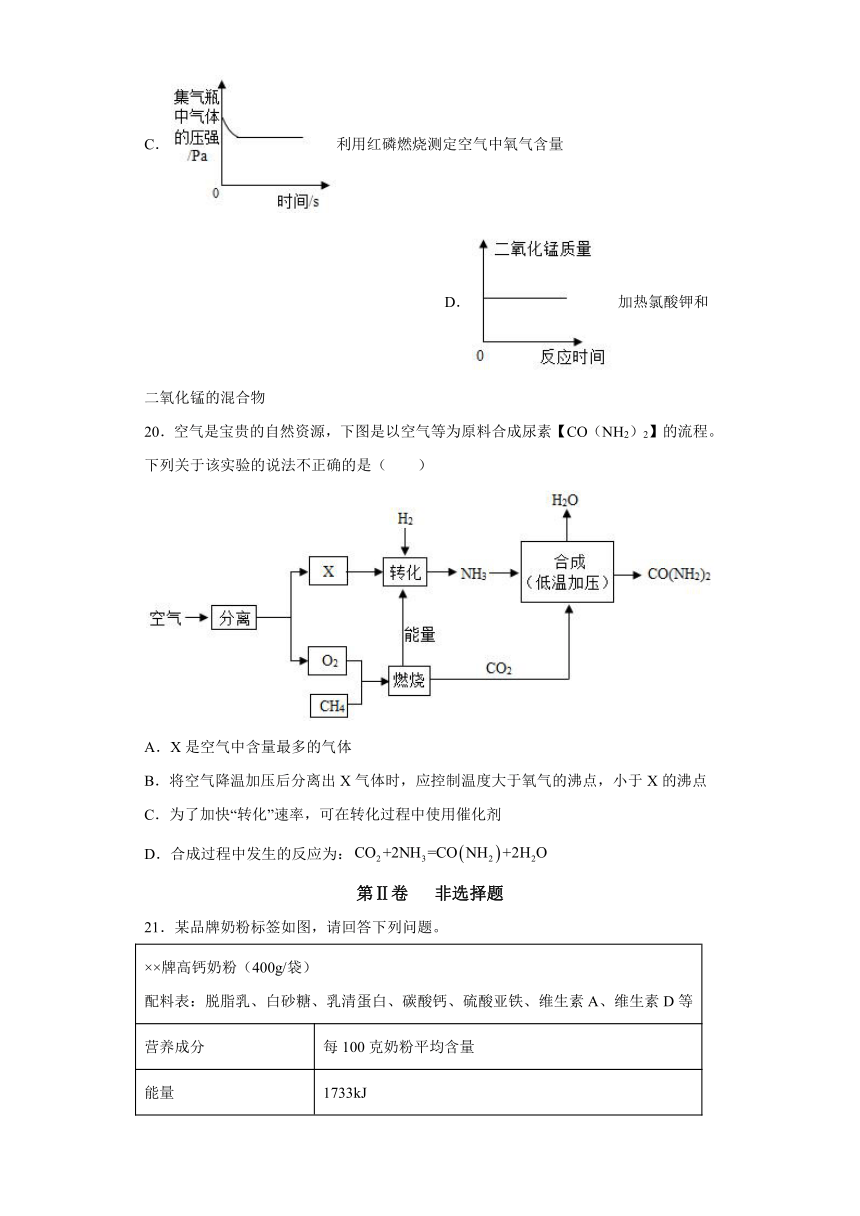 江苏省扬州市朱自清中学2023-2024学年九年级上学期期中考试化学试卷(含解析)