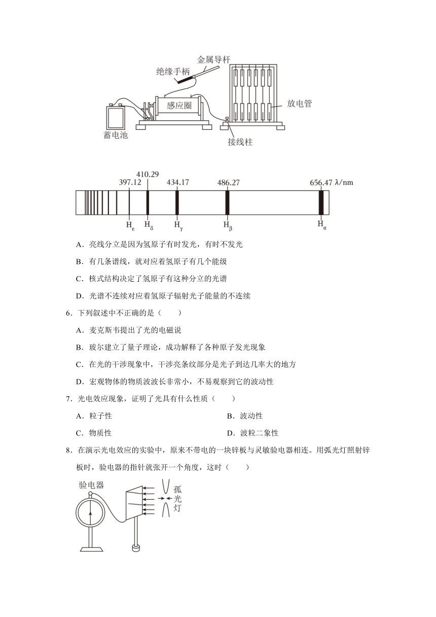 《6.5 量子化现象》2023年同步练习卷（含解析）粤教版（2019）必修第三册