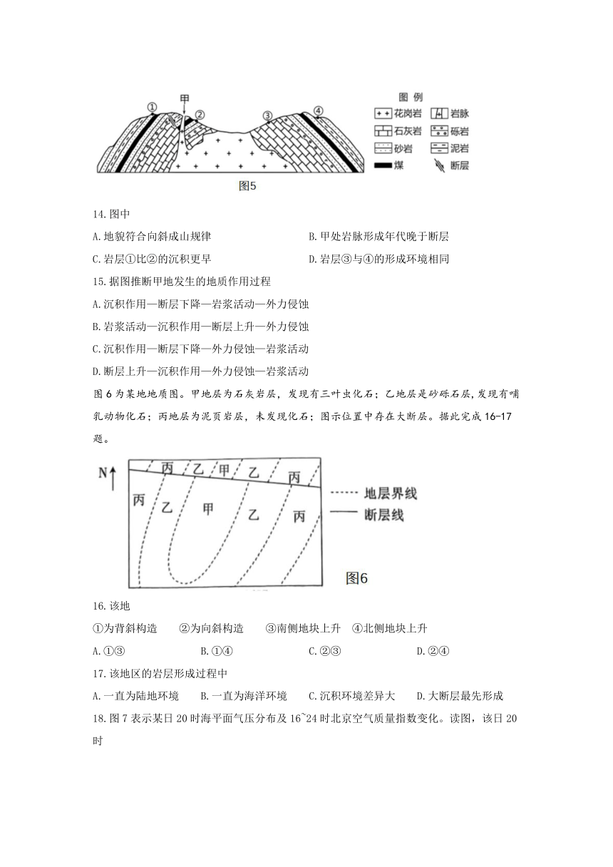 北京市丰台区第十二中学2023-2024学年高二上学期期中考试地理试题（含答案）