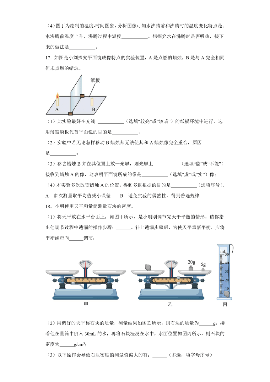 西藏拉萨市柳梧初级中学2023-2024学年八年级上学期期末考试物理试题（含解析）