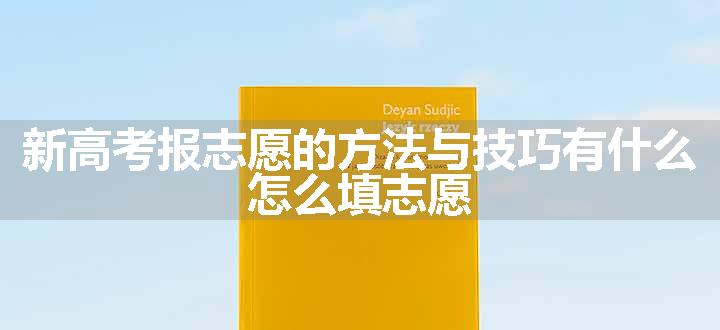 新高考报志愿的方法与技巧有什么 怎么填志愿