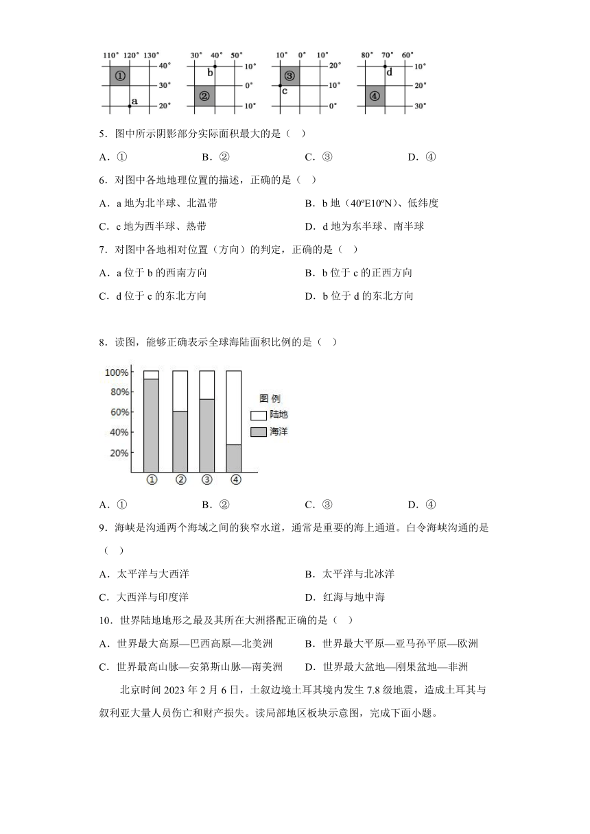 湖南省张家界市永定区2023-2024学年七年级上学期期末考试 地理试题（含解析）