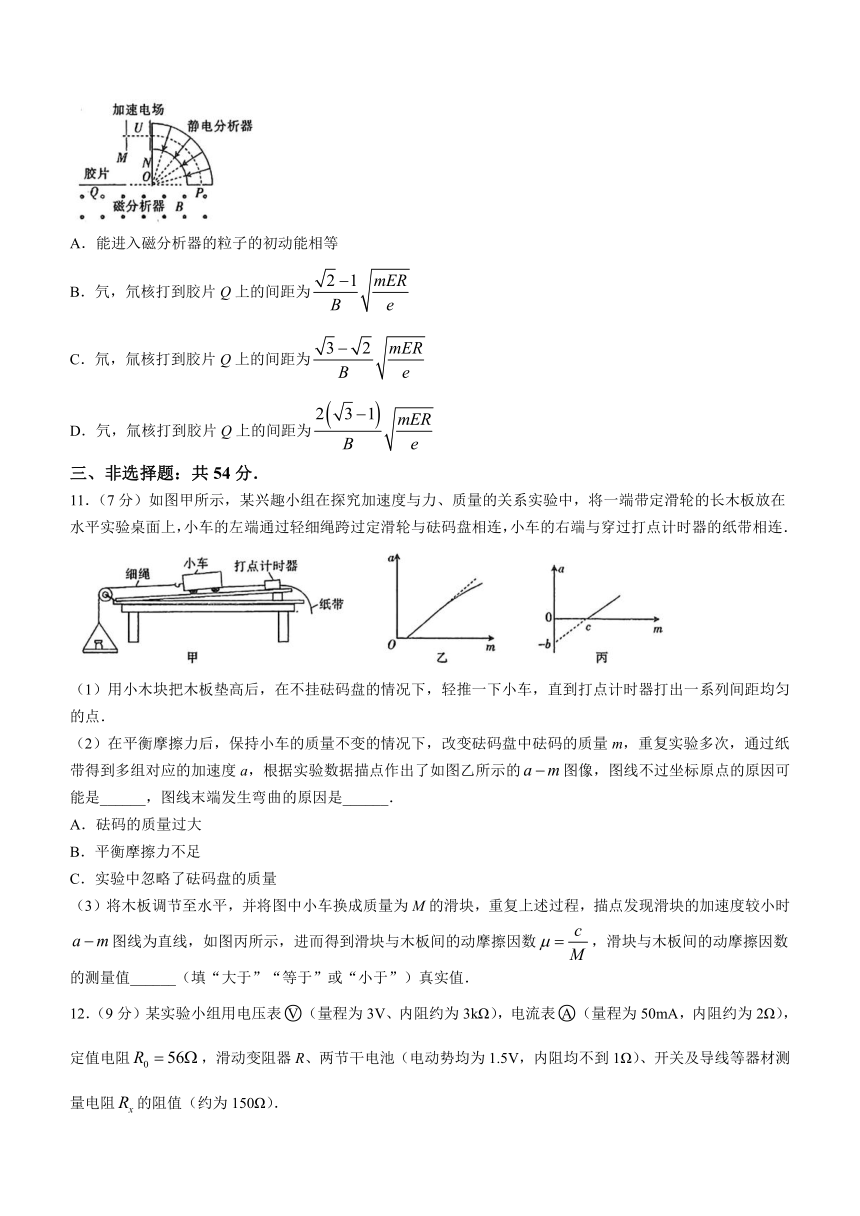 广东省百校联考2023-2024学年高三下学期2月月考物理试题（含答案）