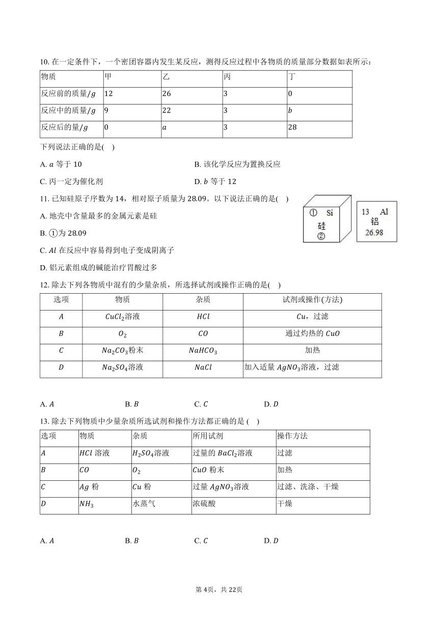 2024年河北省石家庄市中考化学模拟适应性训练试卷(含解析）