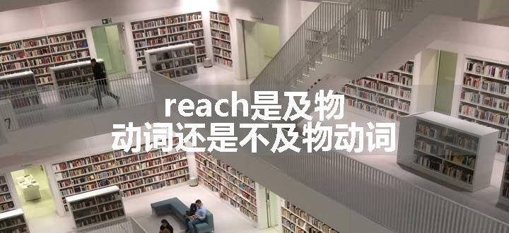 reach是及物动词还是不及物动词