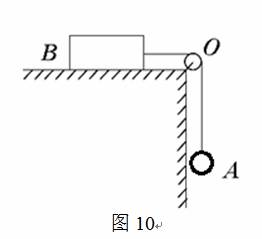 如图10所示，位于竖直侧面的物体A的质量mA=0.5kg...