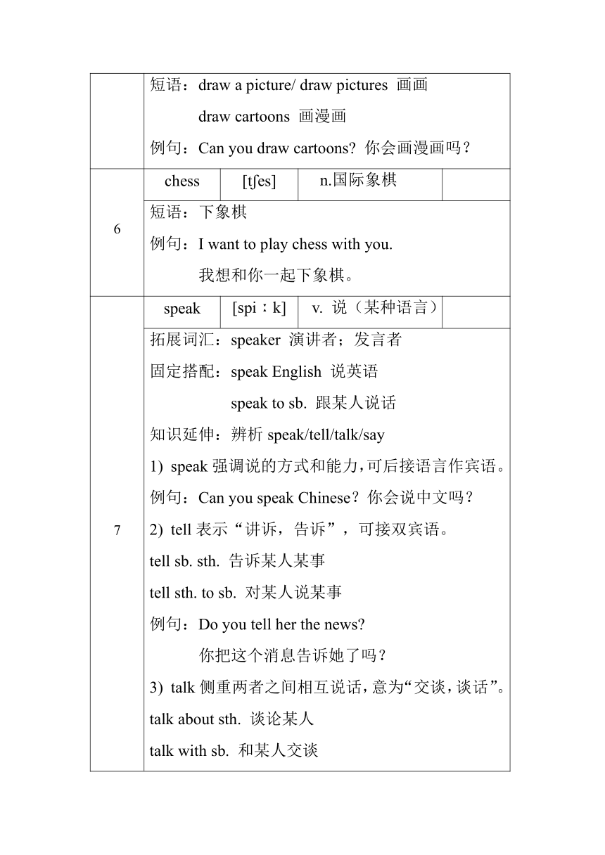 Unit 1 Can you play the guitar？七年级下册英语轻松学系列【人教新目标Go For It】