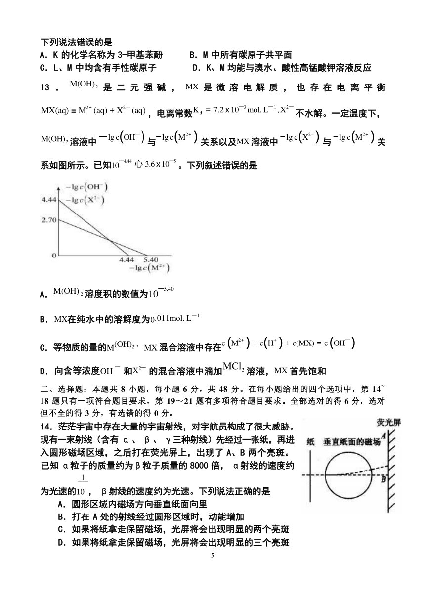 河南省禹州市高级中学（菁华校区）2023-2024学年高三上学期期末考试理科综合试题（Word版含答案）