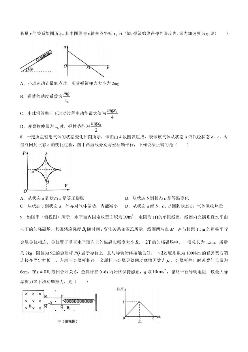 2024届黑龙江省东北三省联考高三一模物理试题(无答案)