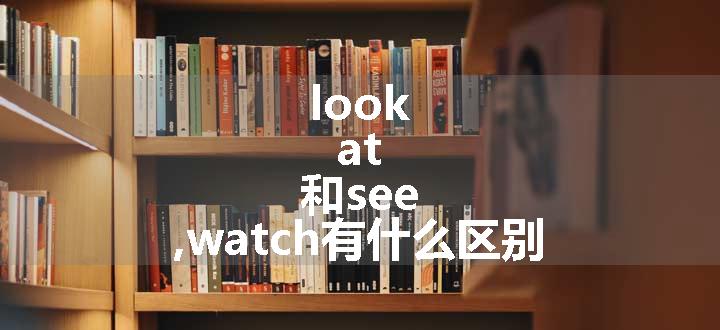 look at 和see ,watch有什么区别