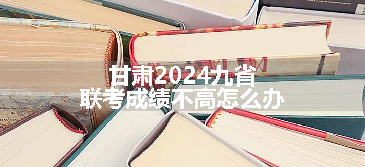 甘肃2024九省联考成绩不高怎么办