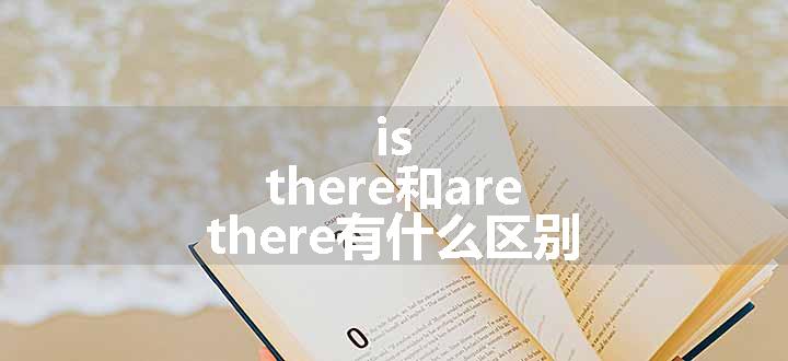 is there和are there有什么区别