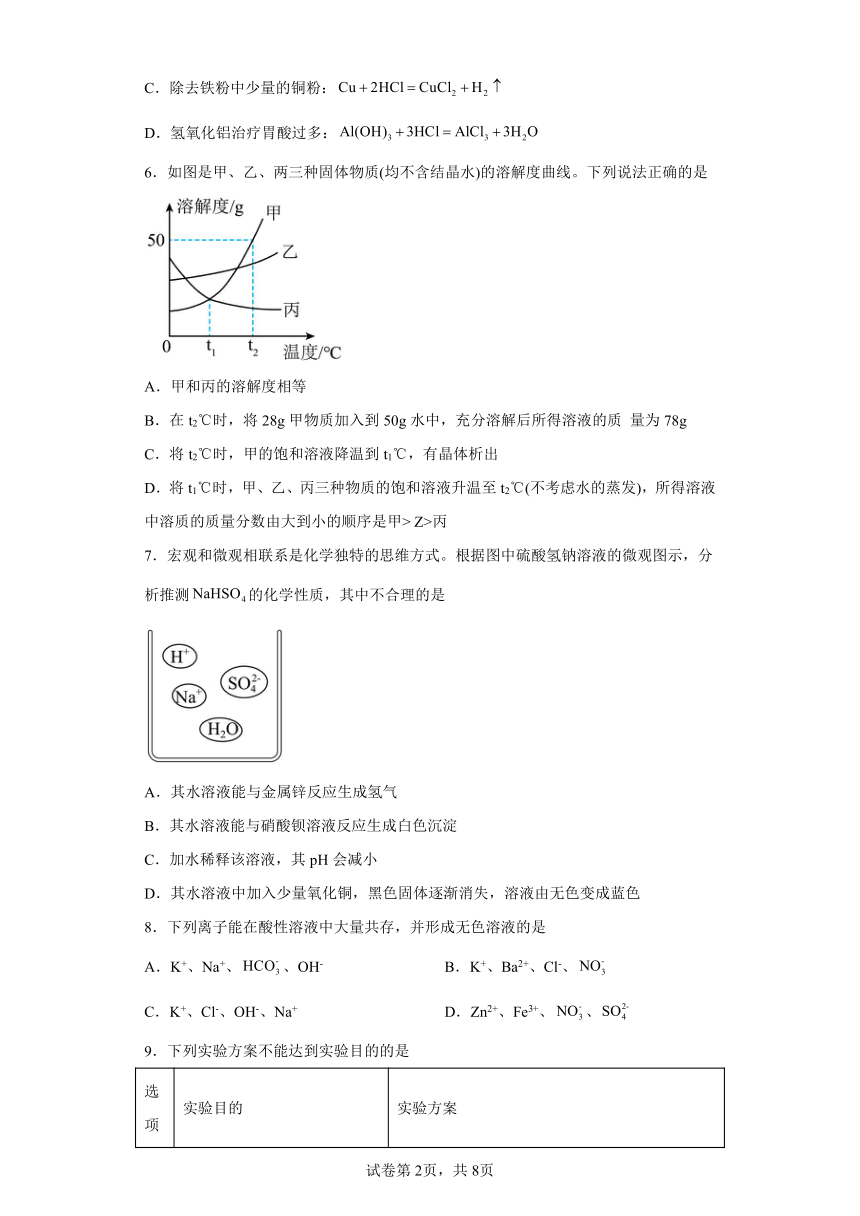 山东省济宁市高新区2023-2024学年九年级上学期期末考试化学试卷（含解析）