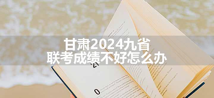 甘肃2024九省联考成绩不好怎么办