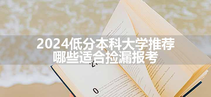 2024低分本科大学推荐 哪些适合捡漏报考