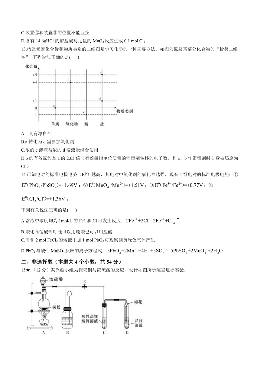 湖南省长沙市湖南师范大学附属名校2023-2024学年高一下学期入学考试化学试卷（含解析）