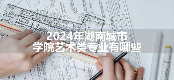 2024年湖南城市学院艺术类专业有哪些