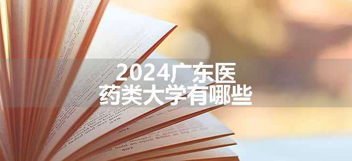 2024广东医药类大学有哪些