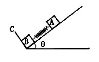 如图所示，在倾角为的光滑斜面上有两个用轻质弹簧相连接的物块A、B...