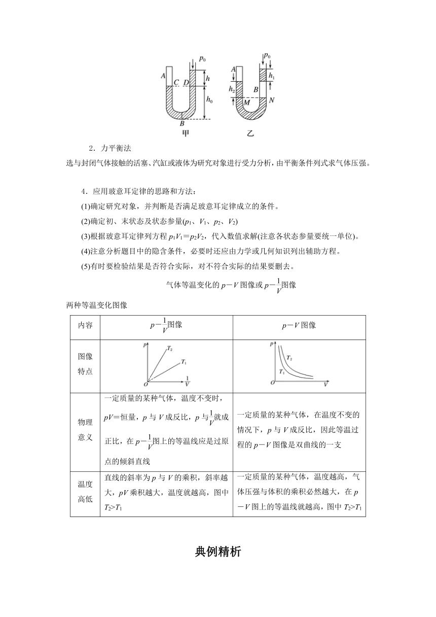 人教版2019选择性必修第三册高二物理同步精品讲义2.2气体的等温变化(原卷版+解析版)