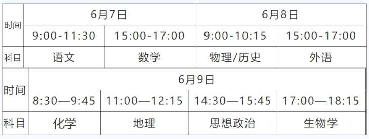 广西2024高考时间什么时候 具体哪几天考试