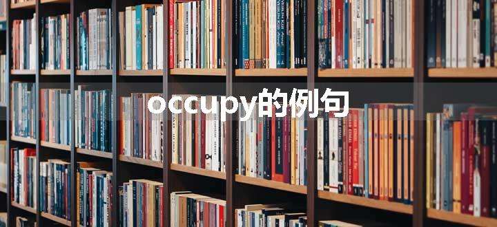 occupy的例句