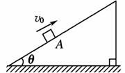 如图所示，固定不动的足够长斜面倾角θ＝37°，一个物体以v0＝1...