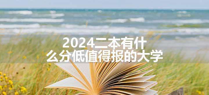 2024二本有什么分低值得报的大学