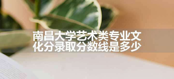 南昌大学艺术类专业文化分录取分数线是多少