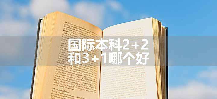 国际本科2+2和3+1哪个好