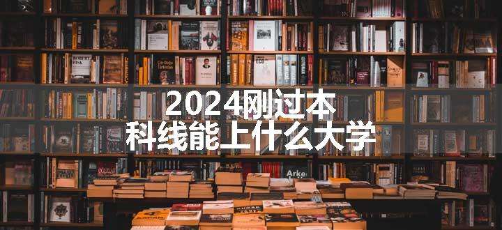 2024刚过本科线能上什么大学