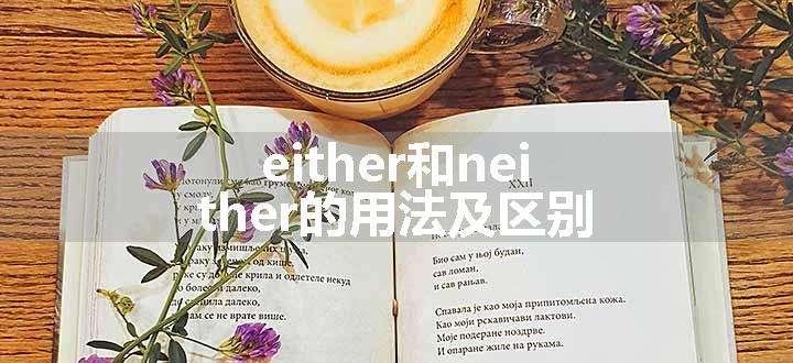 either和neither的用法及区别