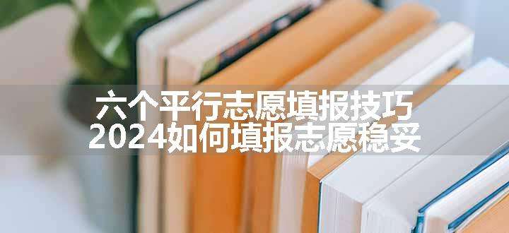 六个平行志愿填报技巧 2024如何填报志愿稳妥