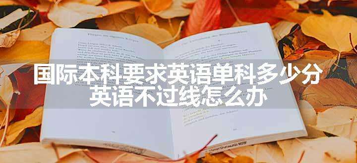 国际本科要求英语单科多少分 英语不过线怎么办