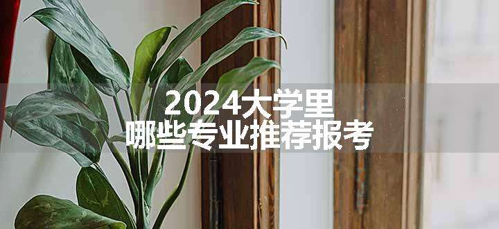 2024大学里哪些专业推荐报考