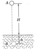 如图所示，质量为m的小球从距离地面高度为H的A点由静止释放，落到...